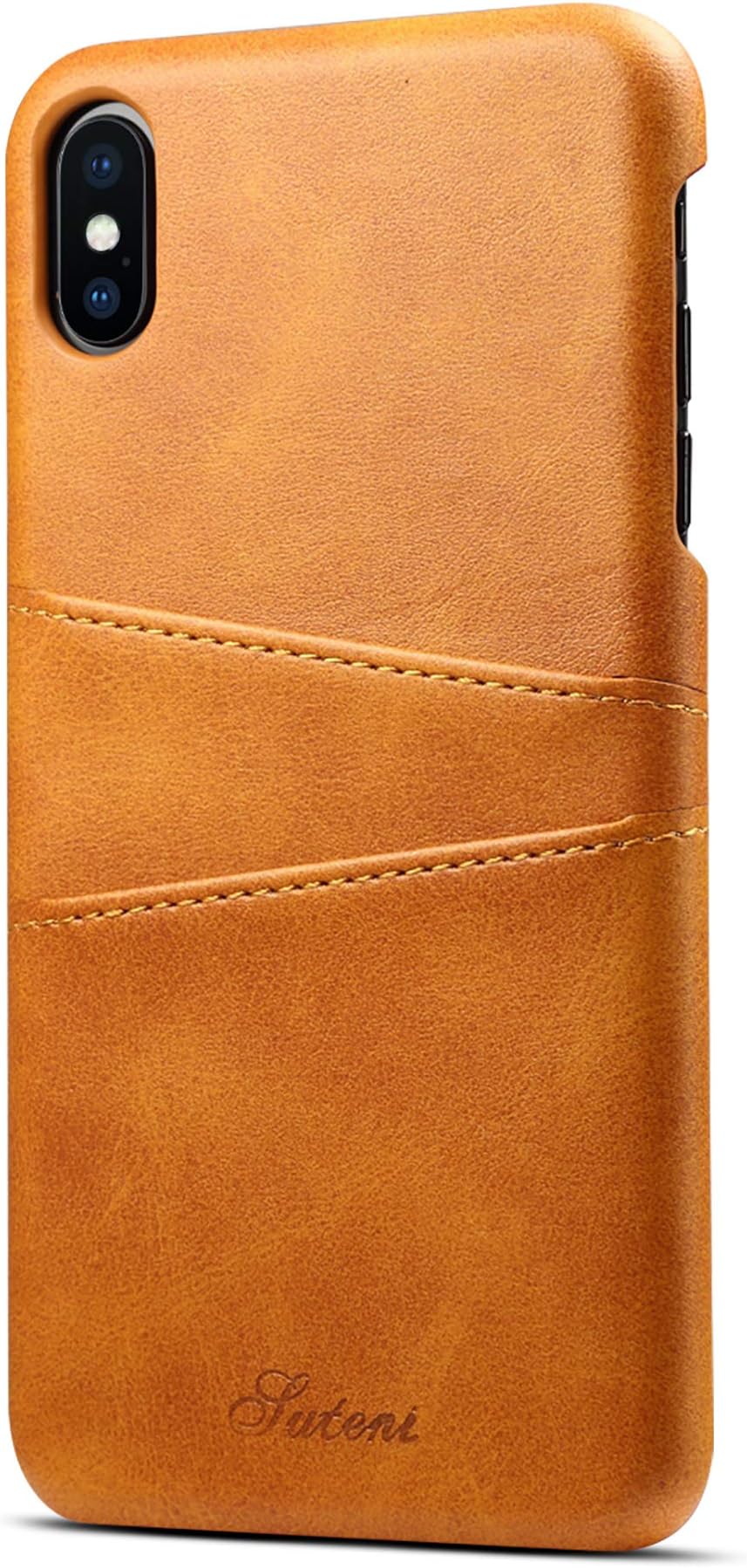 iPhone Xs Max Wallet Phone Case, XRPow Slim PU Leather Back Protective Case Cover with Credit Card Holder for iPhone Xs Max 6.5inch Light Brown
