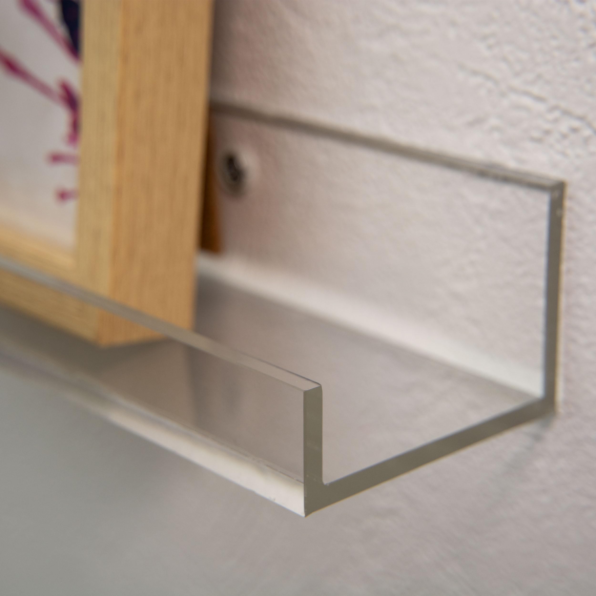 Galerieboard aus Acrylglas 50cm Transparent Breite Bilderleiste Fotoleiste Wandregal
