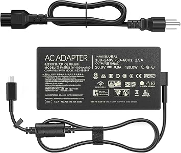 180W Laptop Charger Compatible with ASUS ROG Zephyrus G14 2024 GA403UI GA403UV, TUF Gaming A14 FA401WV, ProArt PX13 HN7306WV, 20V 9A Rectangle Conn Power Supply Adapter Cord
