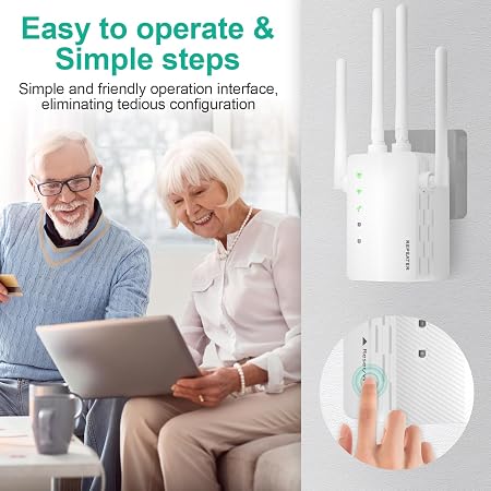 Trevonithrax AC1200 WiFi Range Extender with Dual Band Antennas