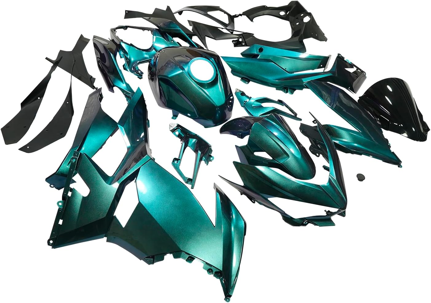 Chameleon Painted Motorcycle Bodywork Fairing Kit with Fuel Tank Cover Fit For Kawasaki Ninja 400 2018 2019 2020 2021 2022 2023 EX400(As Pic Show)