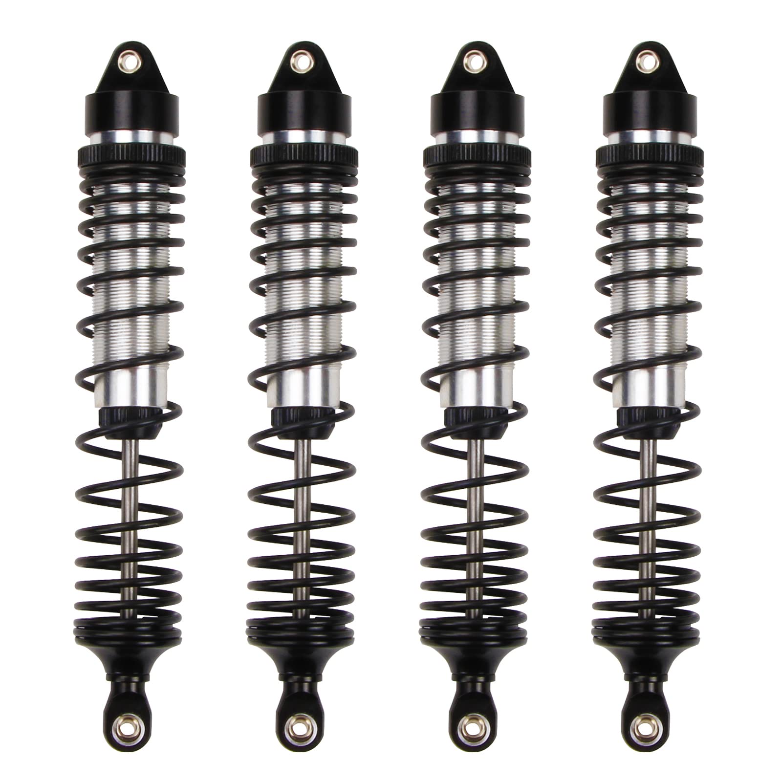 RCAWD 4x Full Metal UDR Upgrades Parts Front Rear Shocks Absorber 134mm Damper Oil Filled Type For 1/7 Traxxas UDR Unlimited Desert Racer 85086-4(Black)
