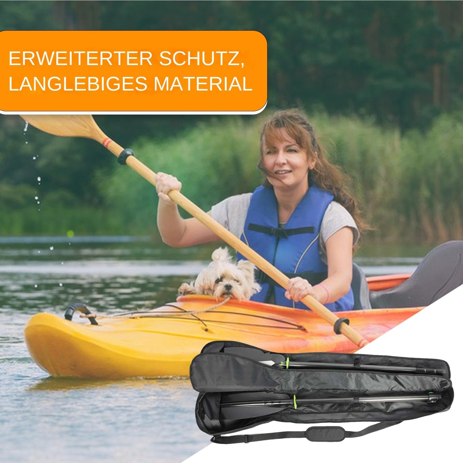 Kajak-Paddel-Tragetasche, Kajak-Paddel-Aufbewahrungstasche | Tragetasche, Kajak-Paddel-Organizer-Tasche | Wasserdichter 3-teiliger Paddel-Organizer mit verstellbaren Riemen, dickes Oxford-Gewebe für K