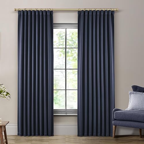 Miniatura 61 de SHINELAND Cortinas opacas de 102 pulgadas para sala de estar, cortinas opacas con pestaña trasera de 102 pulgadas de largo para dormitorio, Crema