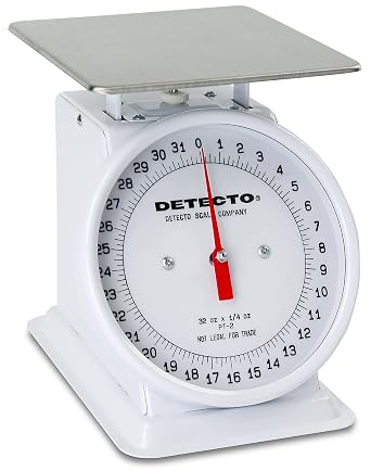 Detecto PT-2 Top Loading Fixed Dial Scale, 32 oz. Capacity, 5.75" x 5.75"