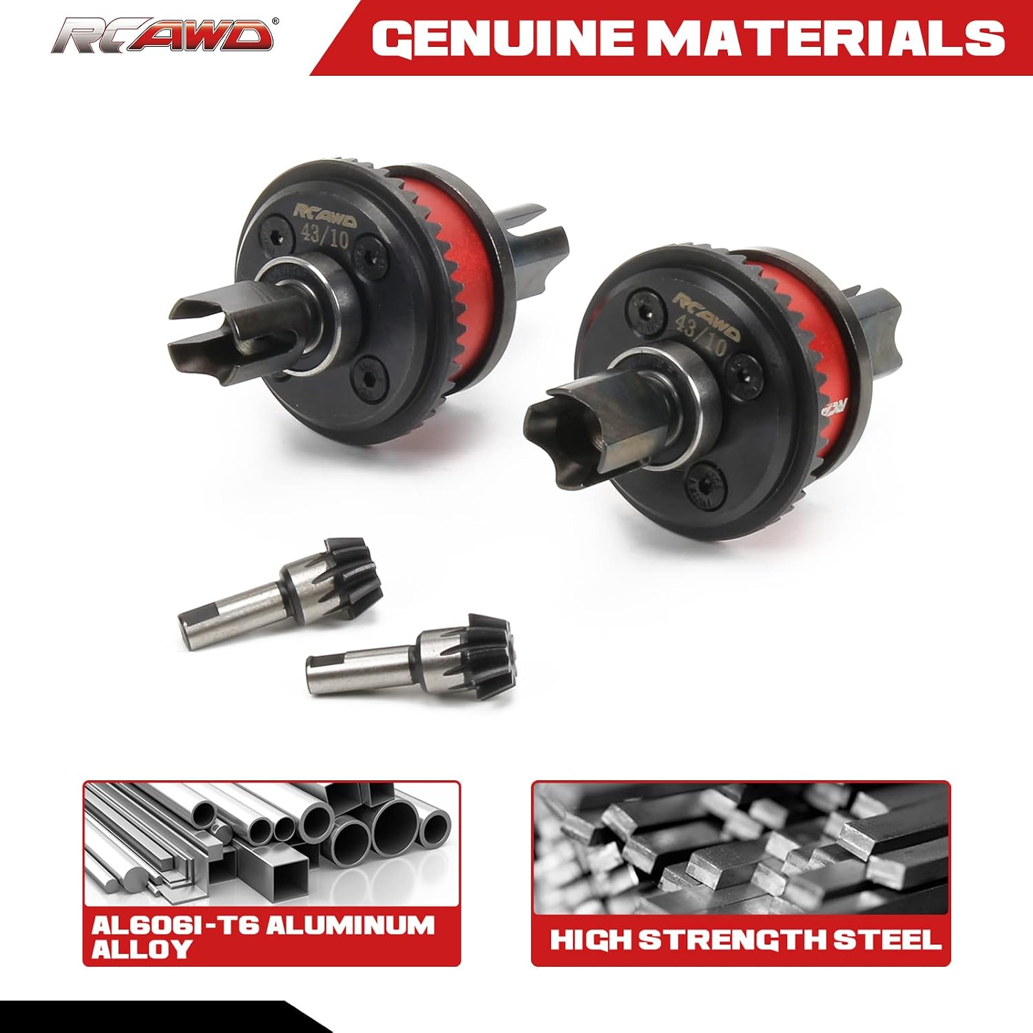 RCAWD Differential Active F/R Diff Set for Arrma 1/7 Felony Limitless Infraction Fireteam Mojave 6s Series