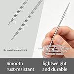 6-inch Ensemble à aiguilles à tricoter à double point(2.75/3.05/3.25/3.5/4.0/4,5mm) Exclusivité en acier inoxydable, facile à ranger, surface lisse sans écharpe, idéal pour tricoter les chaussettes, chapeaux & petits projets