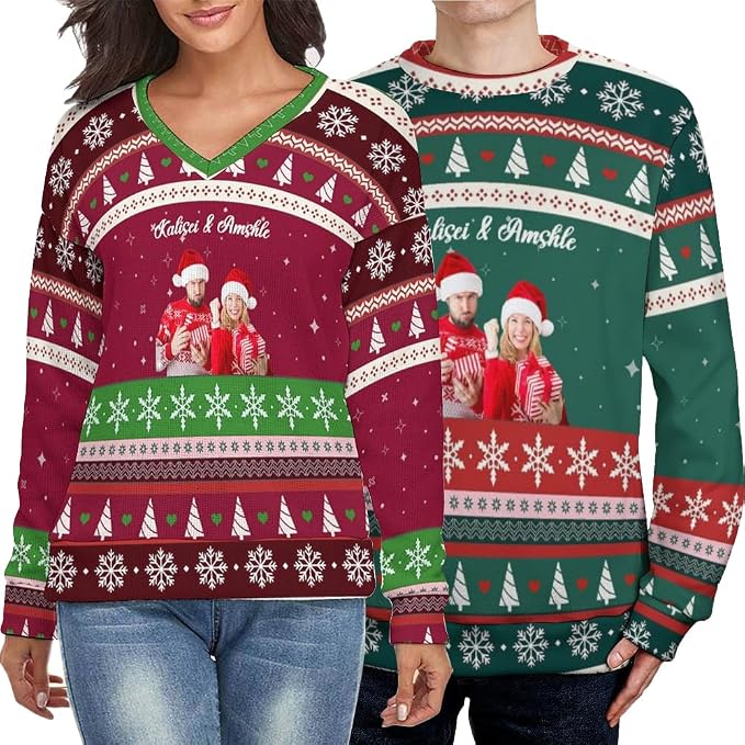 Two Person Ugly Christmas Sweater - UK