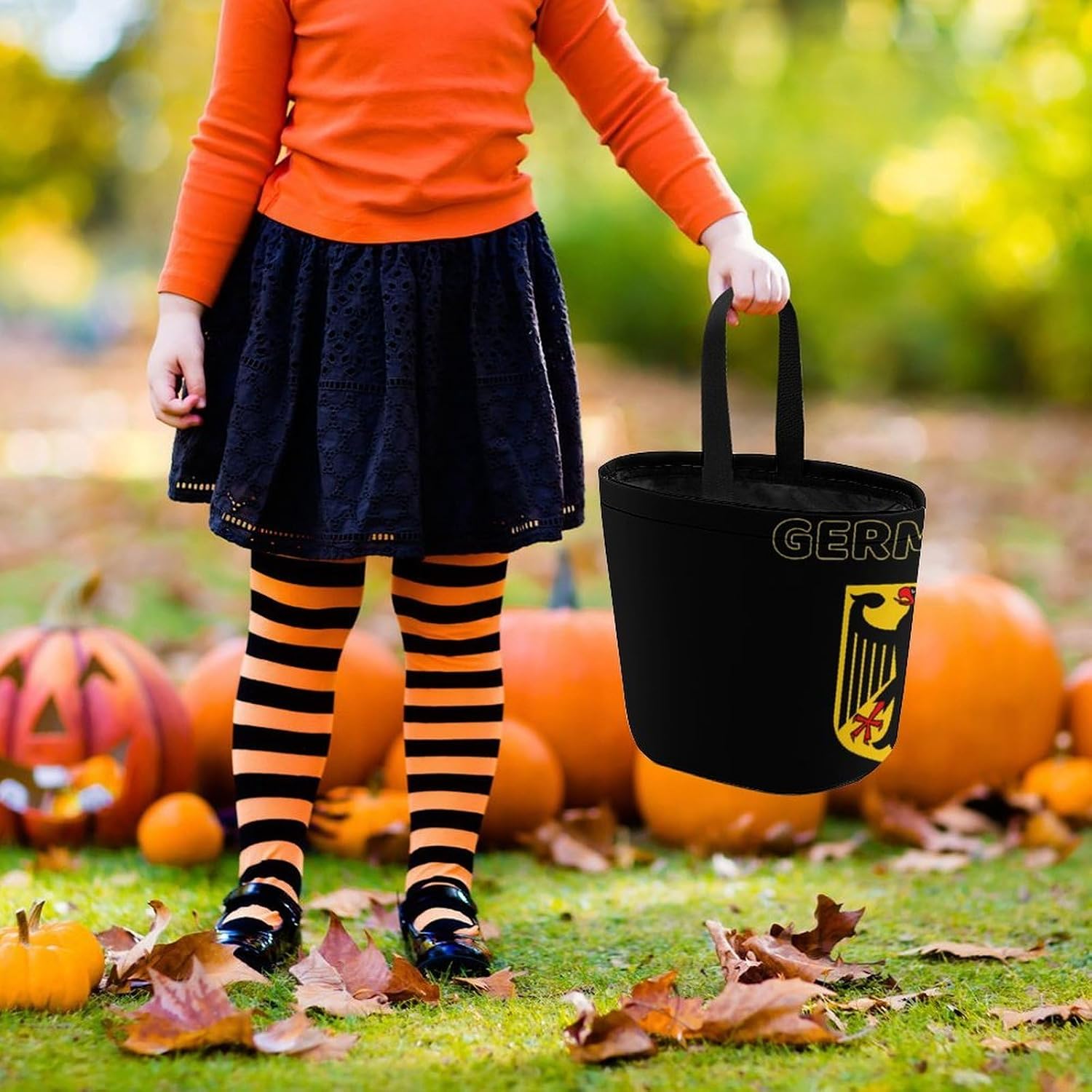 German Germany Halloween Treat Bag Reusable Candy Basket Tote Goody Bags Gift Party