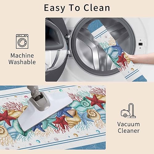 Vista 357 de Tapete de Feliz Navidad, tapete antideslizante para puerta delantera, baño, cocina, dormitorio, patio, entrada, 16 x 24 pulgadas, rojo, negro y verde