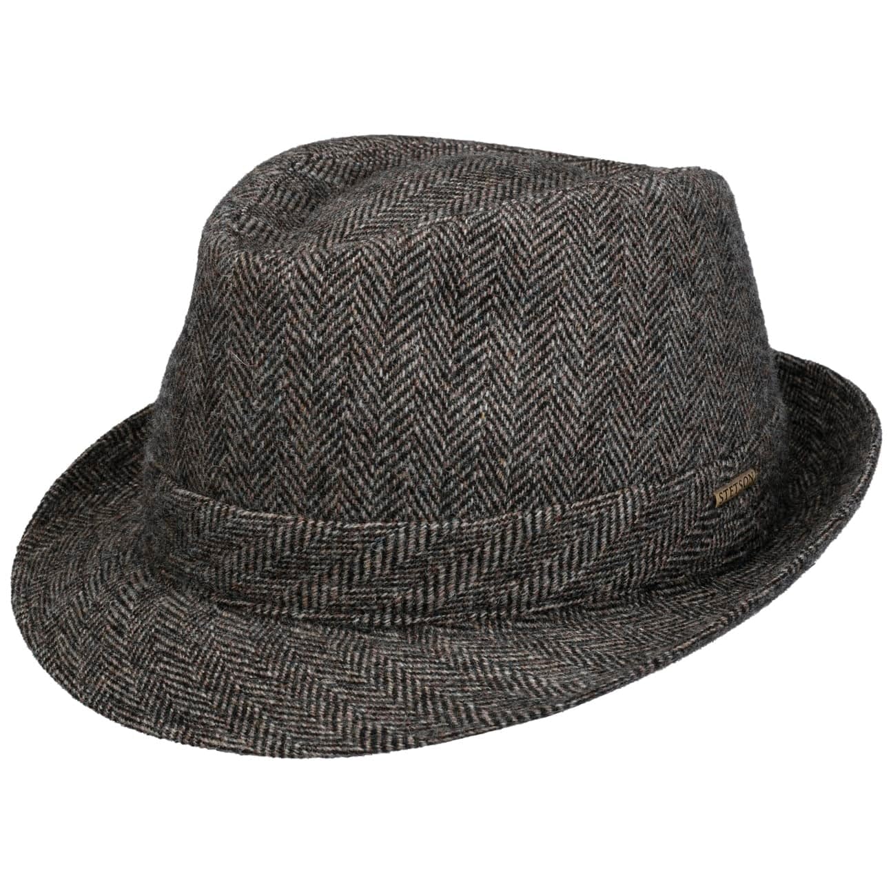 Stetson Teton Trilby Herringbone Wollhut Made in Italy Unisex Herbst Winter