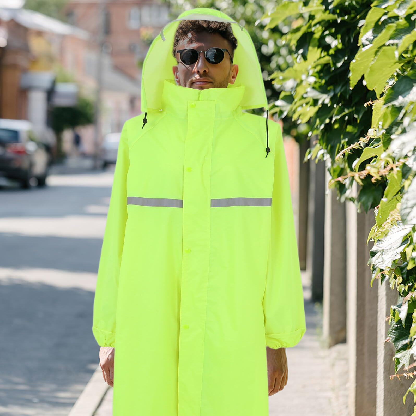 Poncho Antipioggia lungo Unisex con Cappuccio e Riutilizzabile Tuta Antipioggia Outdoor per Campeggio e Trekking con Isolamento Rinforzato