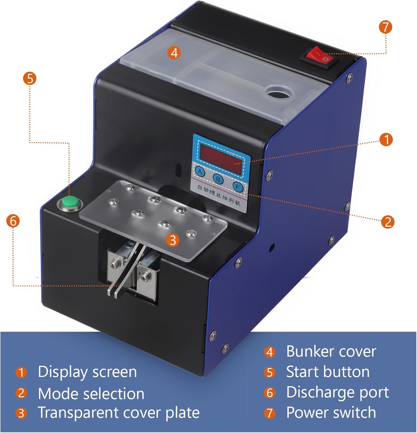 Automatic Screw Feeder Machine Screw Counting Machine Digital Display for M1.0~M5.0 Screws
