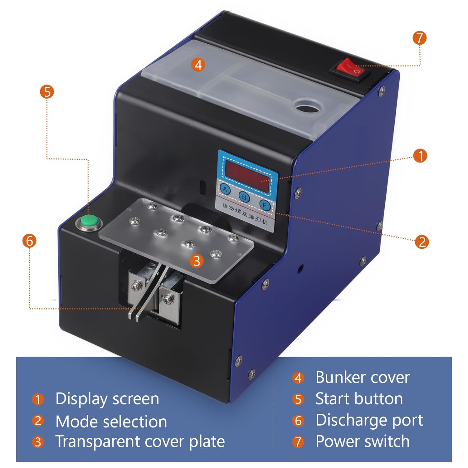 Automatic Screw Feeder Machine Screw Counting Machine Digital Display for M1.0~M5.0 Screw