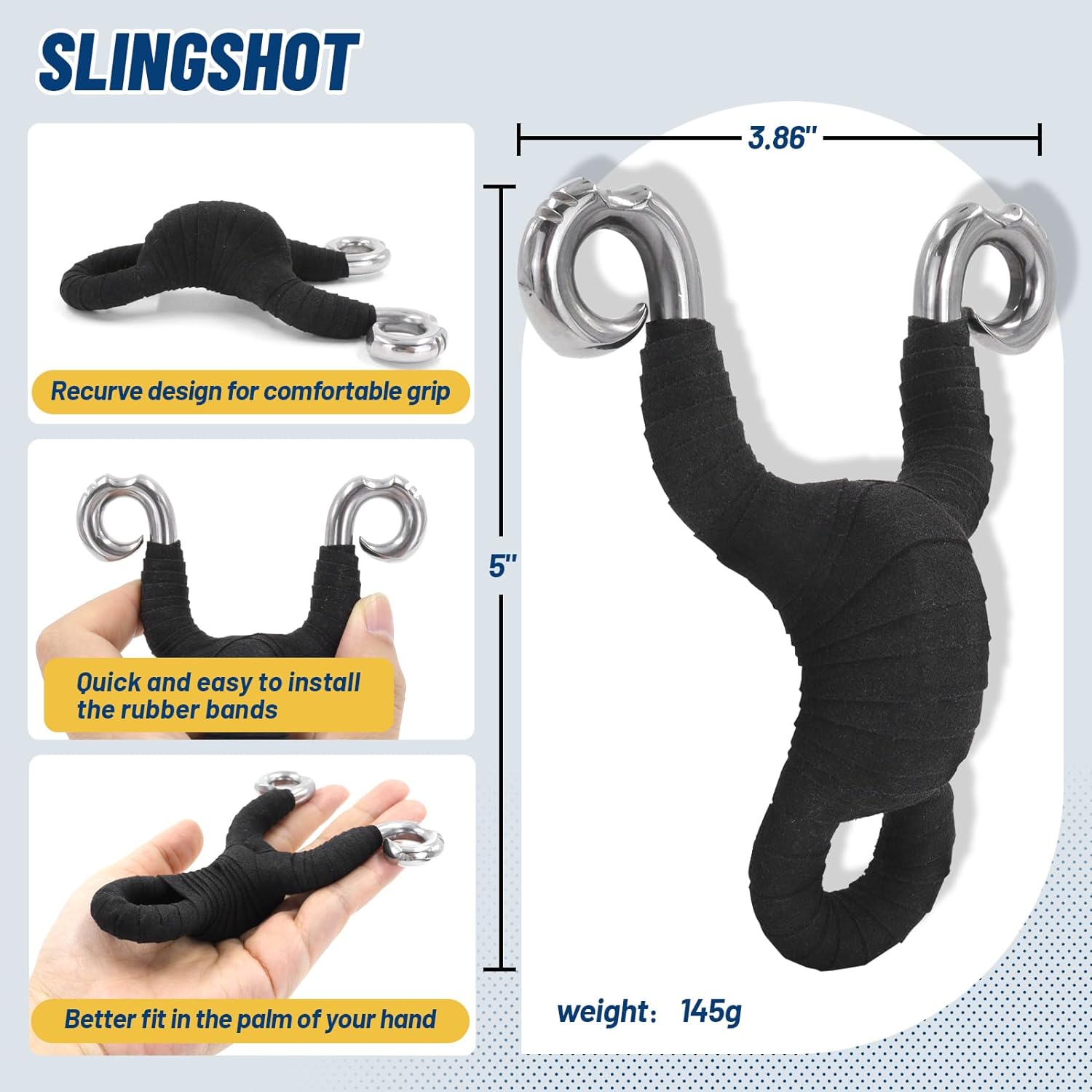 oubert Fishing Slingshot Kit with Reel Bowfishing Slingshot with Rubber Bands and Slingshot Darts Hunting Slingshot for Bow Fishing and Target Practice