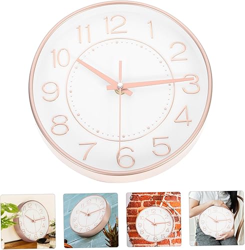 Miniatura 2 de IMIKEYA Reloj de pared digital de cuarzo, reloj de pared con pilas para decoración del hogar, baño, decoración de puerta, decoración de oficina,