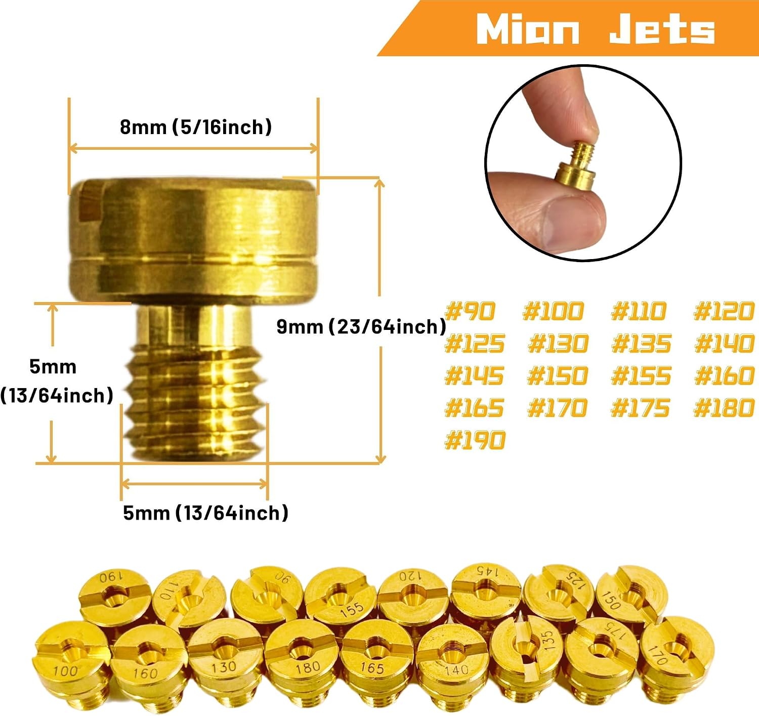 Carburetor Jet Kit for Mikuni Main & Pilot Slow Jet 42 Pcs N100.604 VM28/486 VM4/042 VM22/210