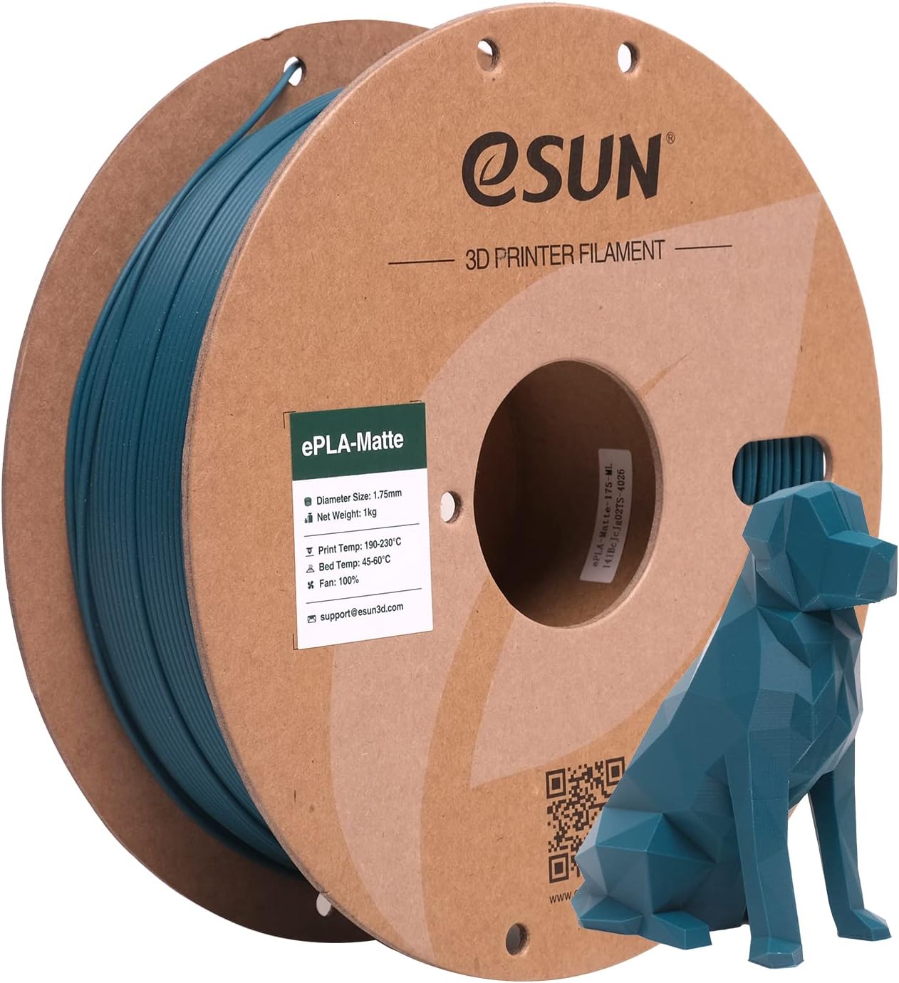 eSUN Matte PLA Filament 1.75mm, Matte 3D Printer PLA Filament, 1KG Spool...
