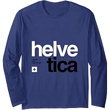 Modern Swiss Typography Design - Helvetica Long Sleeve T-Shirt