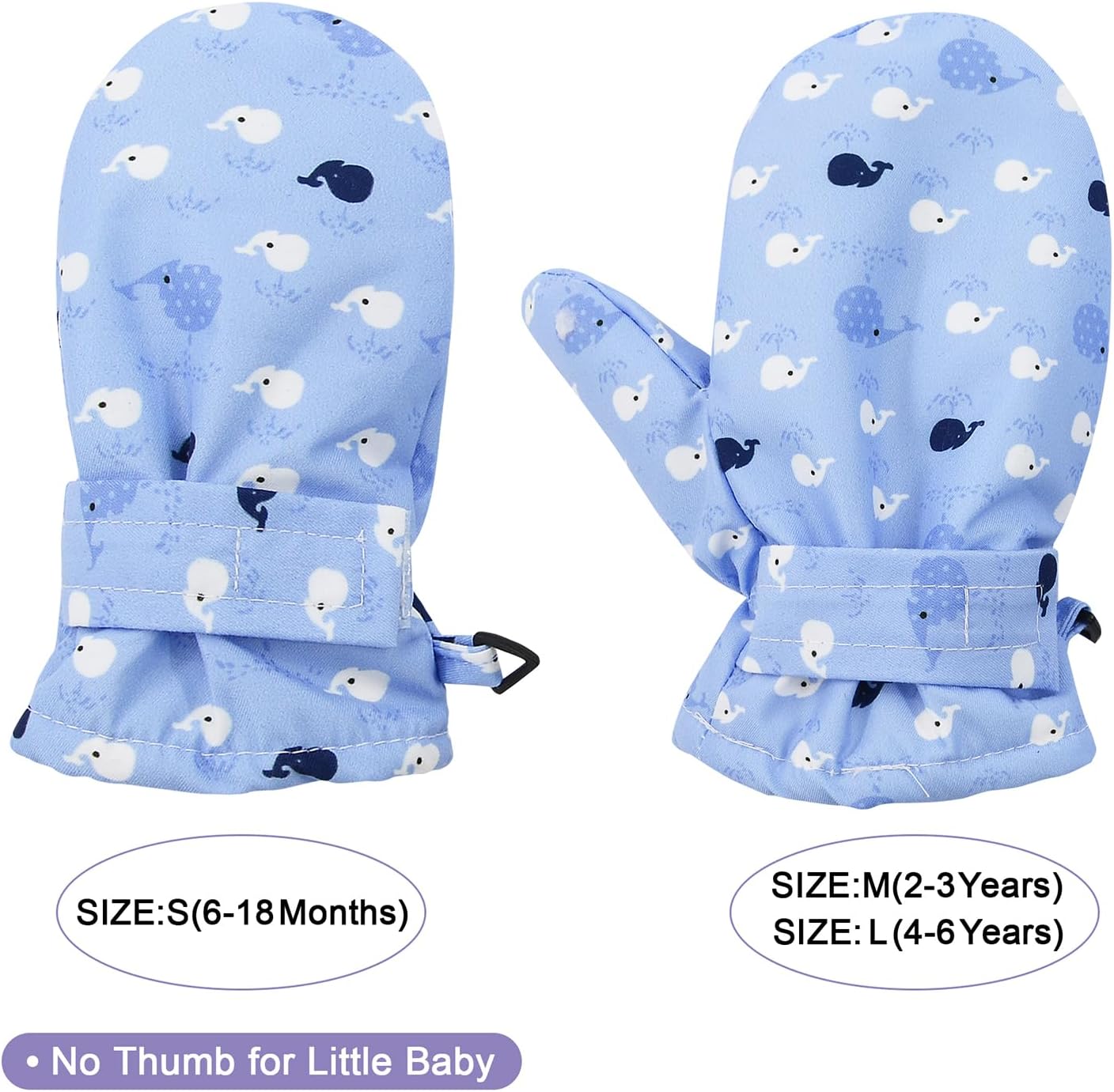 American Trends Lined Fleece Toddler Mittens Winter Warm Gloves Child Ski Waterproof Snow Baby Mittens for Boys Girls - Image 3