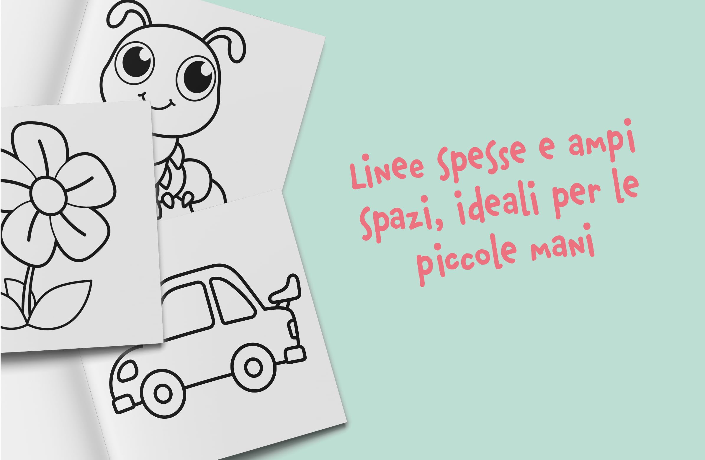 Il Mio Primo Libro da Colorare per Bambini da 1 Anno: Album da Disegno con 50 Immagini per Sviluppare la Motricità Fine e la Creatività