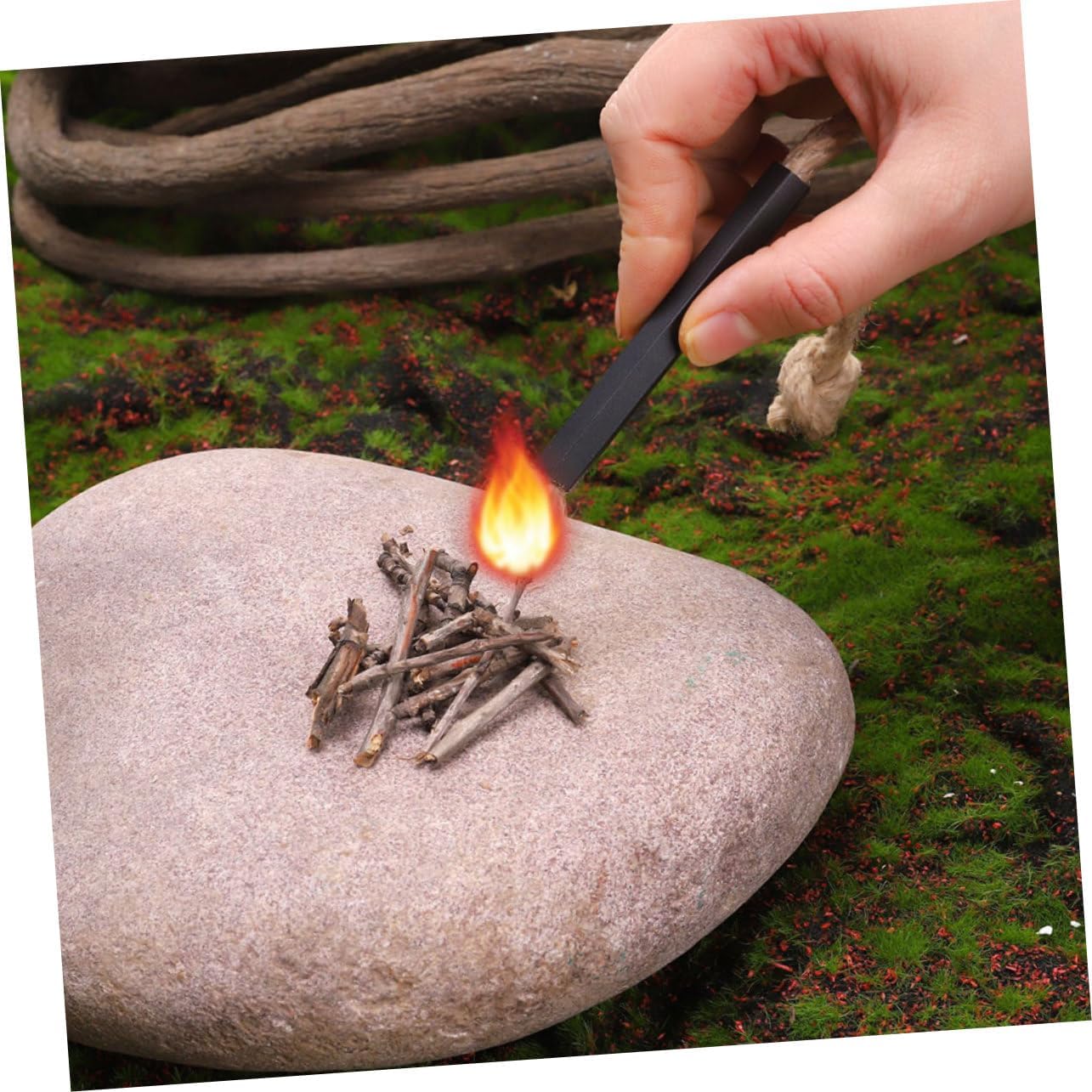 Milisten 4pcs Outdoor Fire Starter Rope Lightweight Portable Fire Lighters for Camping Hiking and Survival Essential Tool for Outdoor Cooking and Warmth