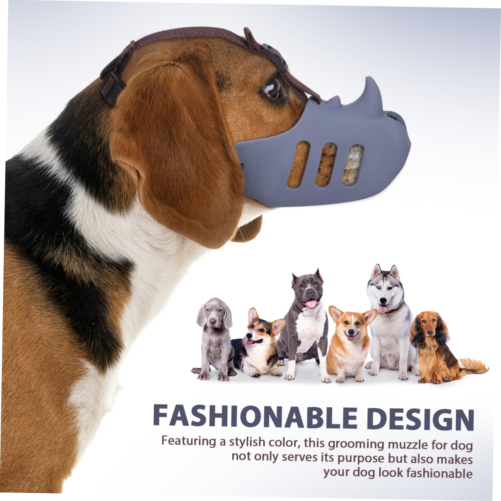 BESTonZON 3pezzi Museruola per Cani in Silicone di Museruole Regolabili Antiabbaio Antimasticazione Adatte per Cani di Piccola e Media Accessori Sicuri per Toelettatura e Protezione