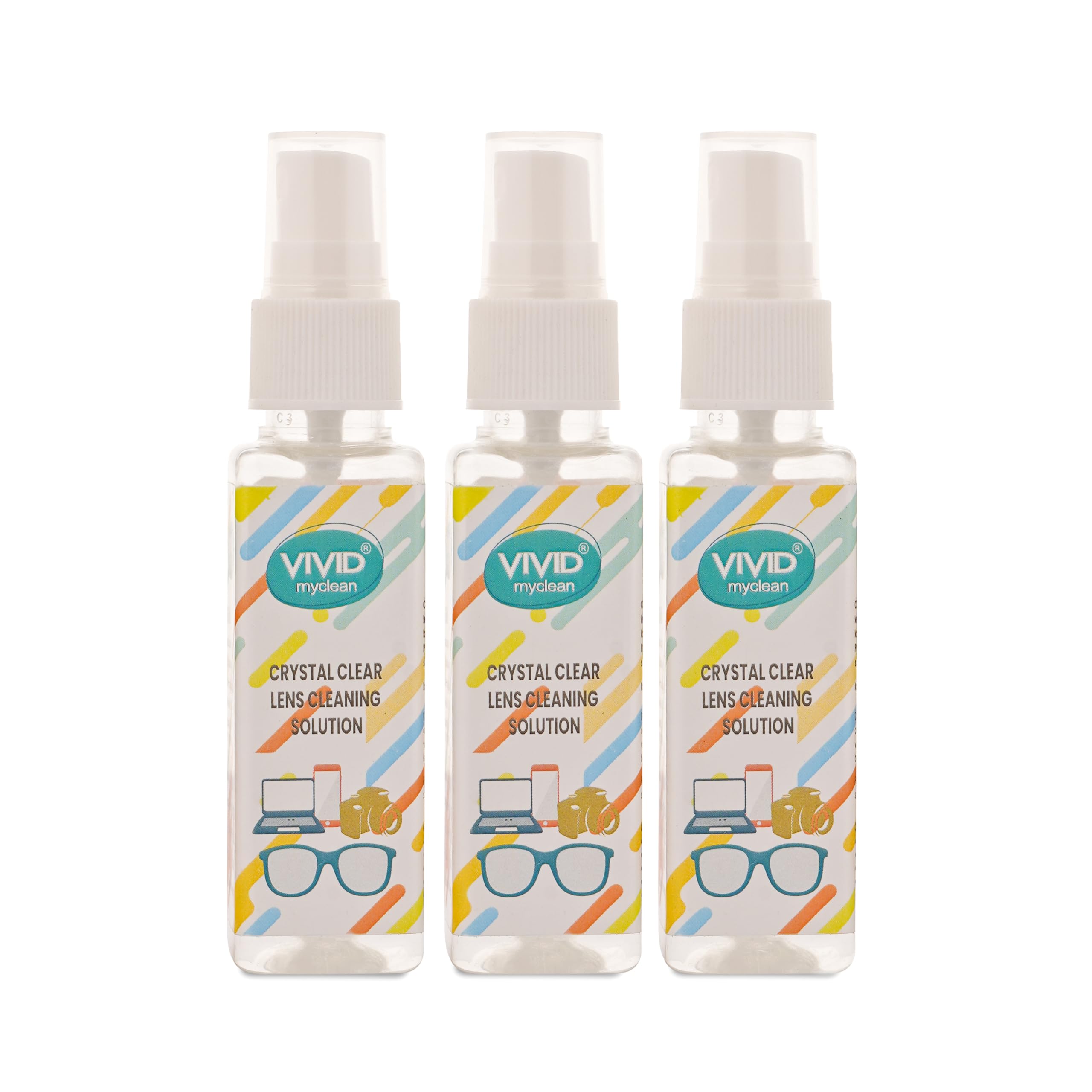 VividVision myclean Cleaning Solution Spray for Spectacle Sunglasses Eye Wear With No Foam & Detergent A Crystal Clear Mobile Cleaning Spray For Laptop Electronic Devices (50ML SQUAR EPACK OF 3, 3.00, count) (B0DCZBPDBY) Amazon Price History, Amazon Price Tracker