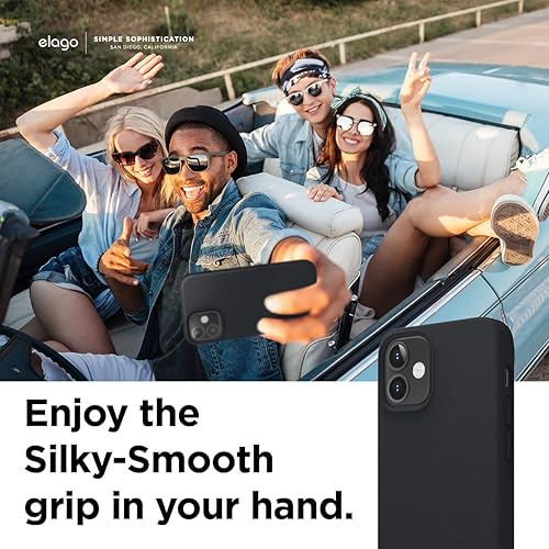 Miniatura 6 de elago Compatible with iPhone 12 Mini Case, Liquid Silicone Case, Full Body Protection (Screen & Camera Protection) for iPhone 12 5.4 Inch (Black)
