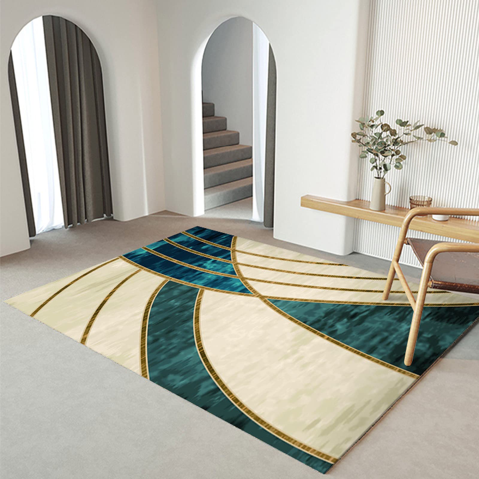 Tapis en peluche lavable antidérapant et antisalissure 50 x 80 cm