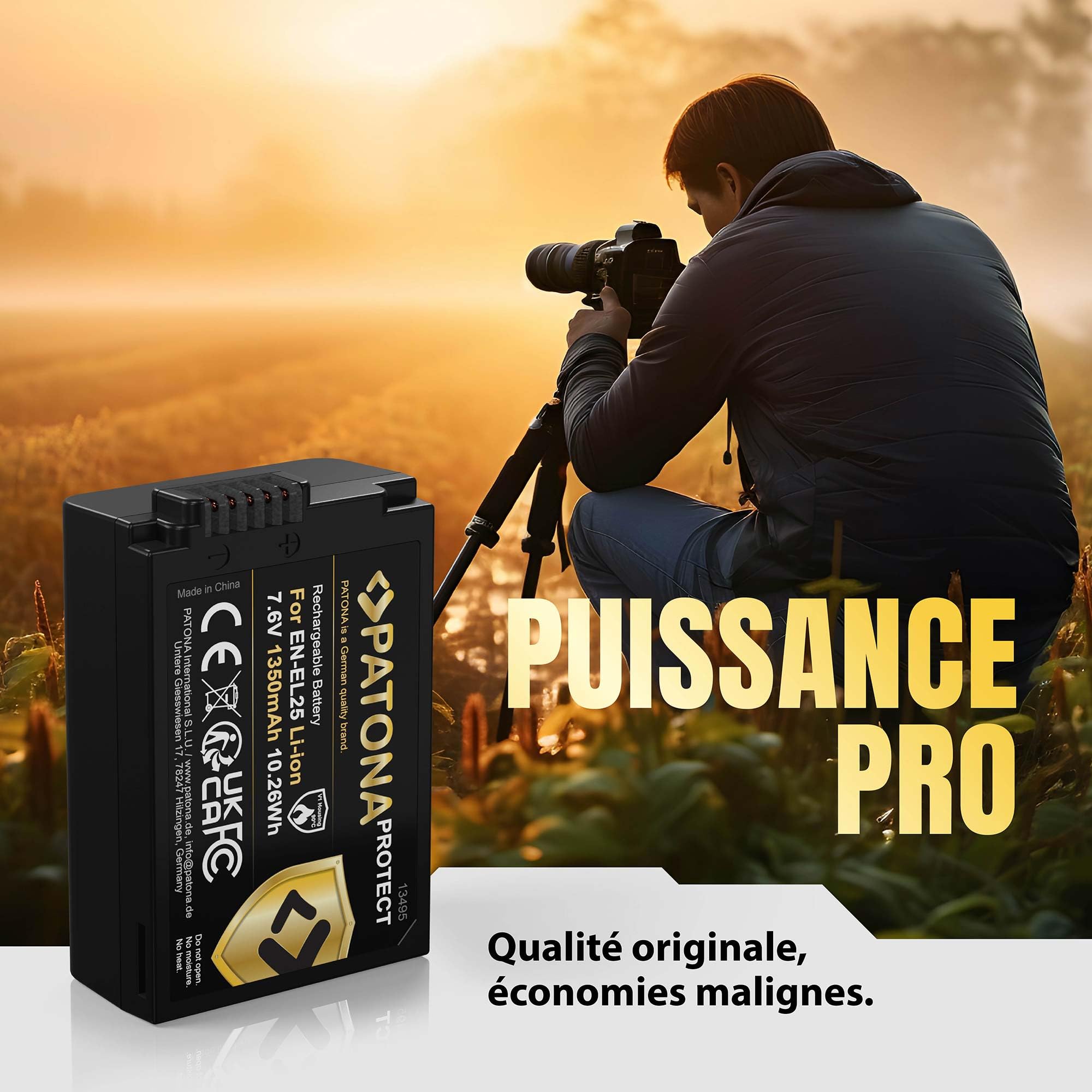 PATONA Protect Batterie pour Nikon EN-EL25 EN-EL25a 1350mAh
