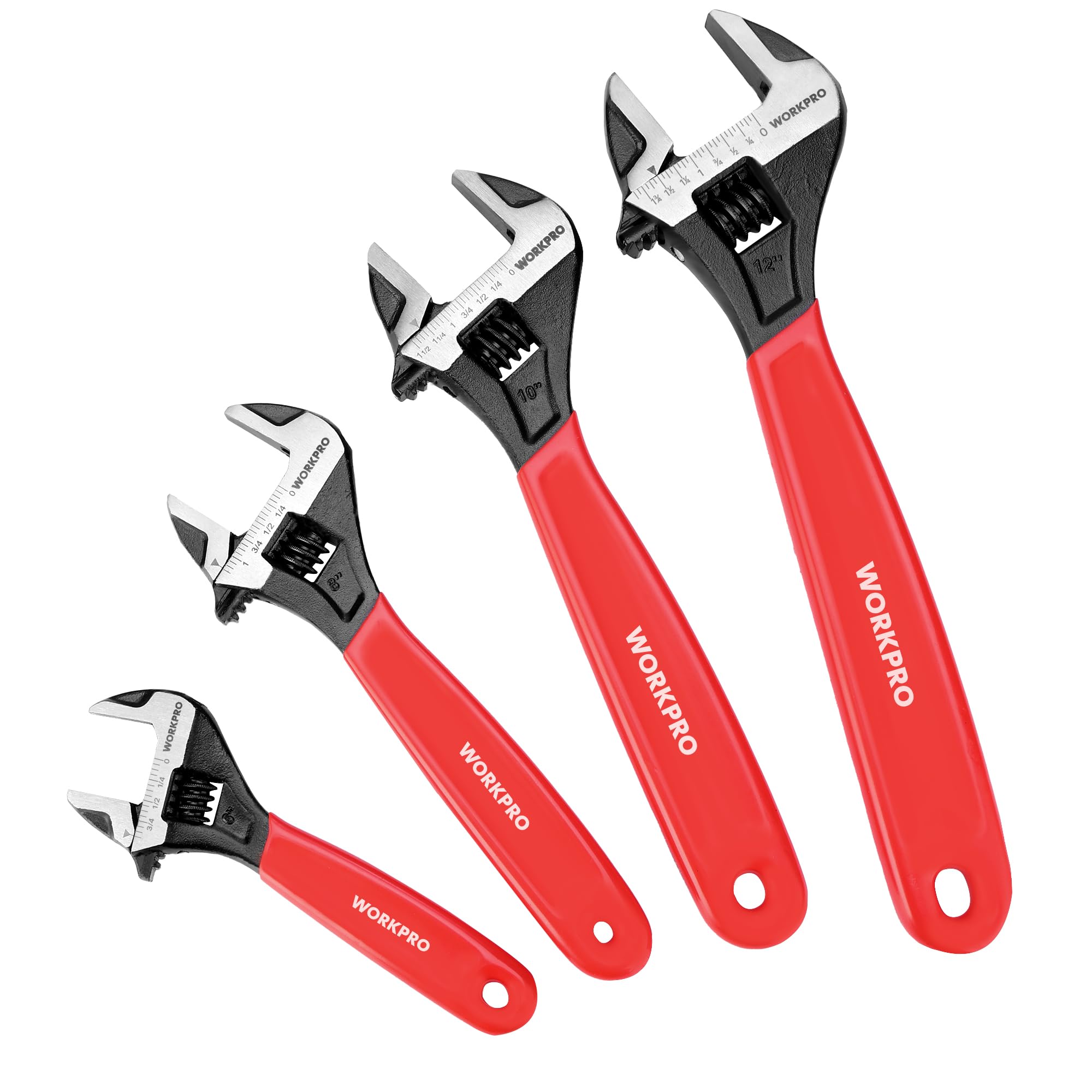 WORKPRO 8-Inch Adjustable Wrench - Durable & Versatile -17