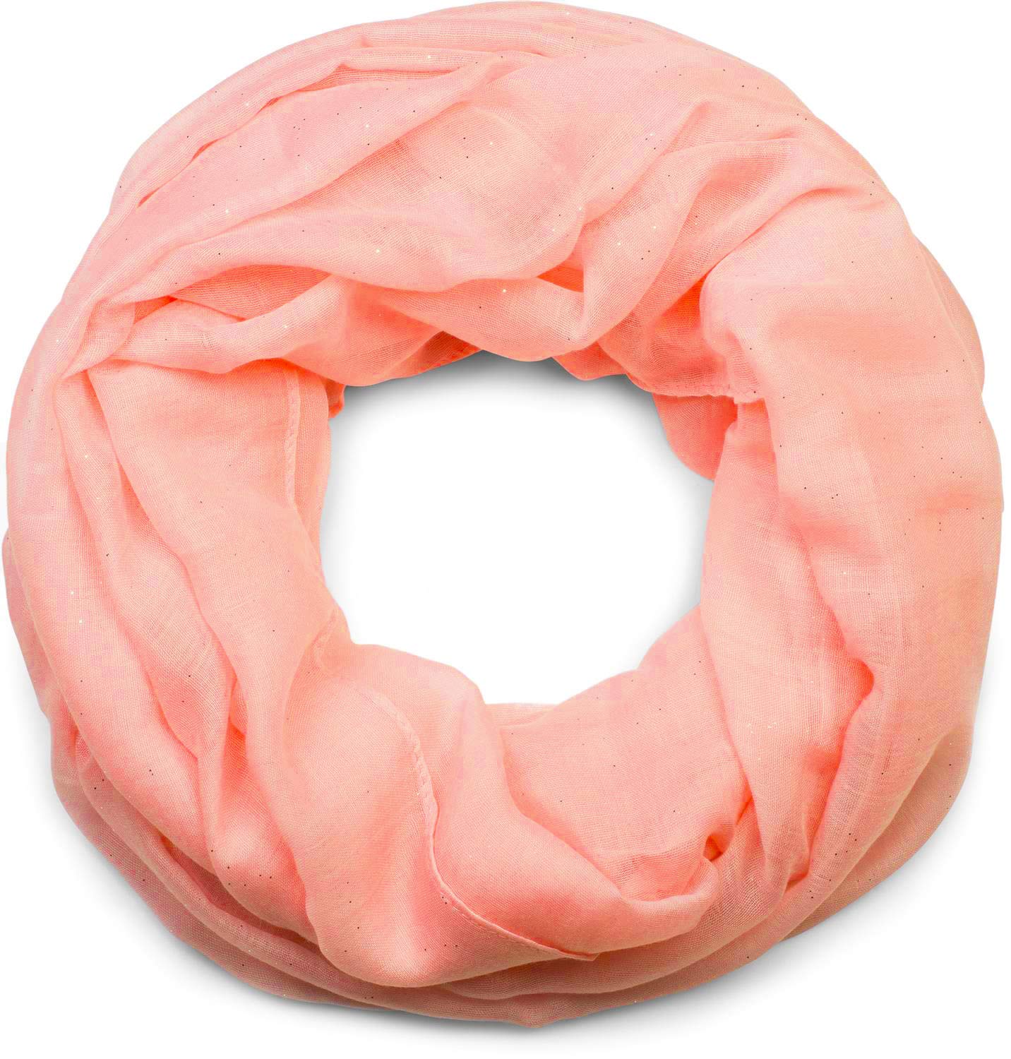 styleBREAKER elegant glittering tube scarf, uni, ladies 01018090, Colour:Apricot