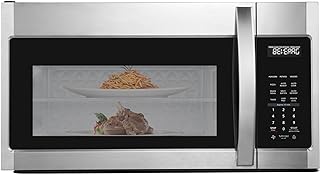 BLACK+DECKER EM044KB19 Over The Range Microwave Oven with One Touch, 1000 Watts, 400 CFM and Auto Cooking, OTR 1.9 Cu.ft