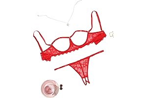 Enticing Red Lace Lingerie Set: Ignite Passion and Confidence