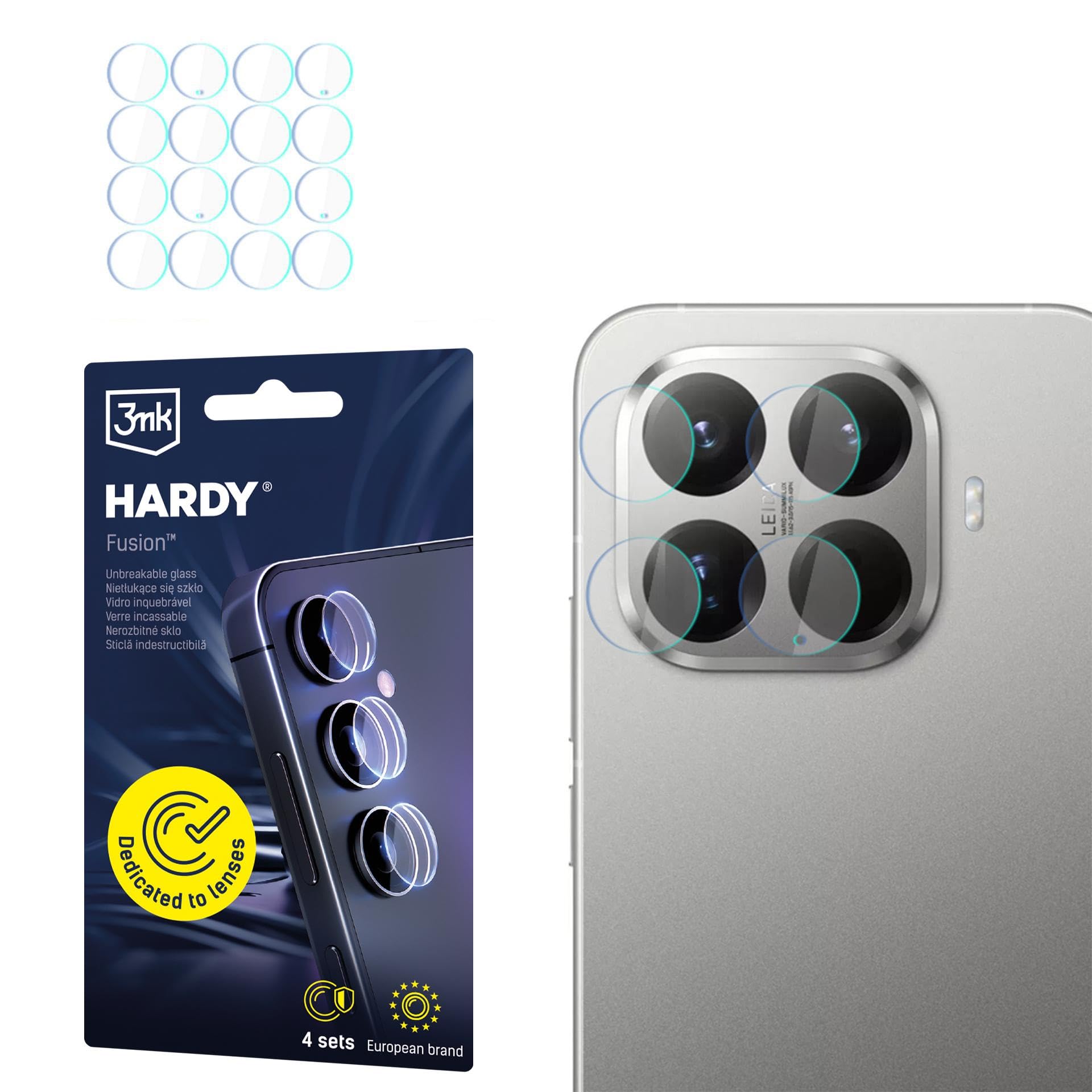 3mk Fusion Lens Protection Szkło Hybrydowe na Obiektyw do Xiaomi 15T Pro 5G, Ochrona Soczewki, Bez Utraty Jakości Zdjęć, Niewidoczne