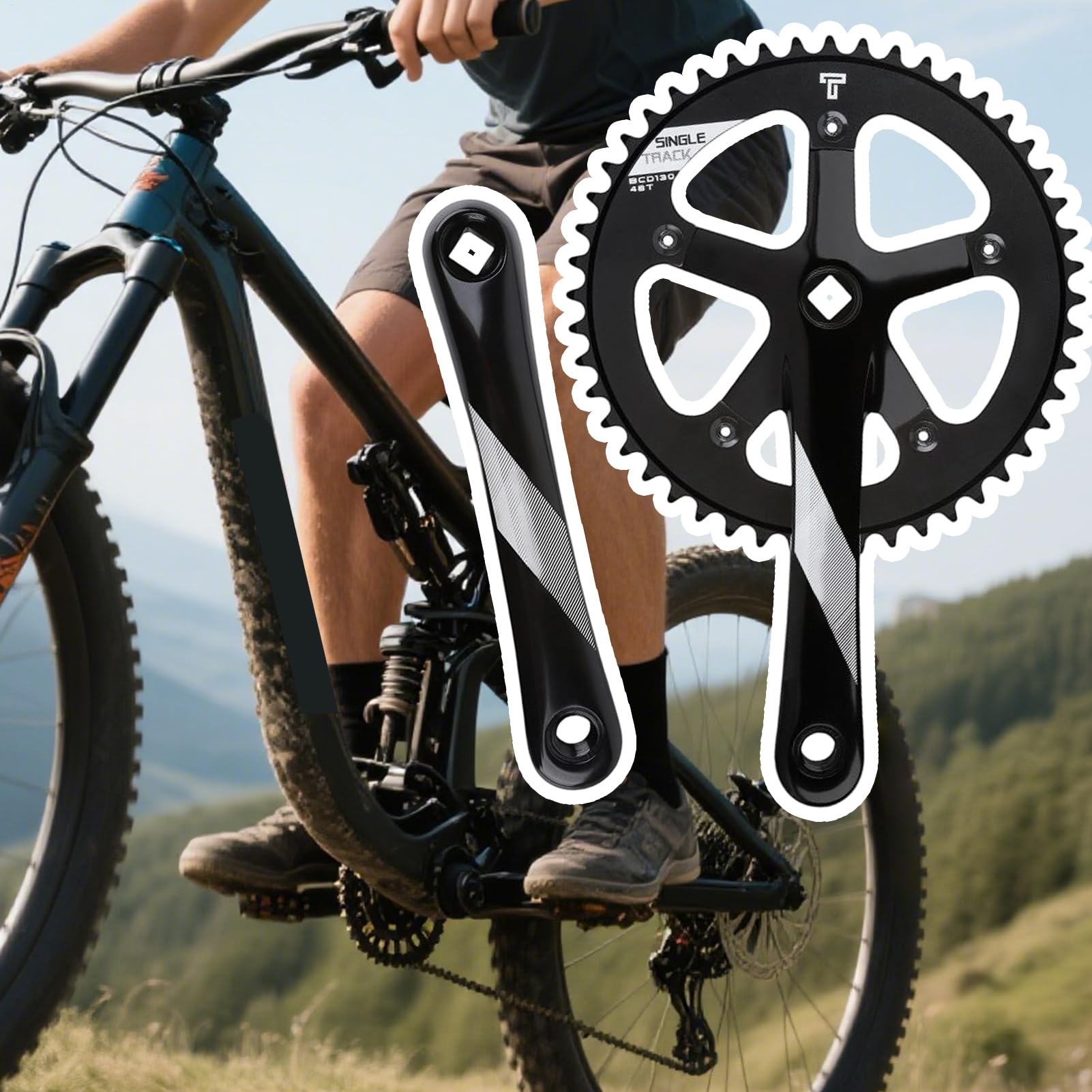 Korbowód Roweru Górskiego Sportowe Wyposażenie Rowerowe | Korba Do Codziennych Dojazdów Wyścigów Szosowych i Jazdy Terenowej