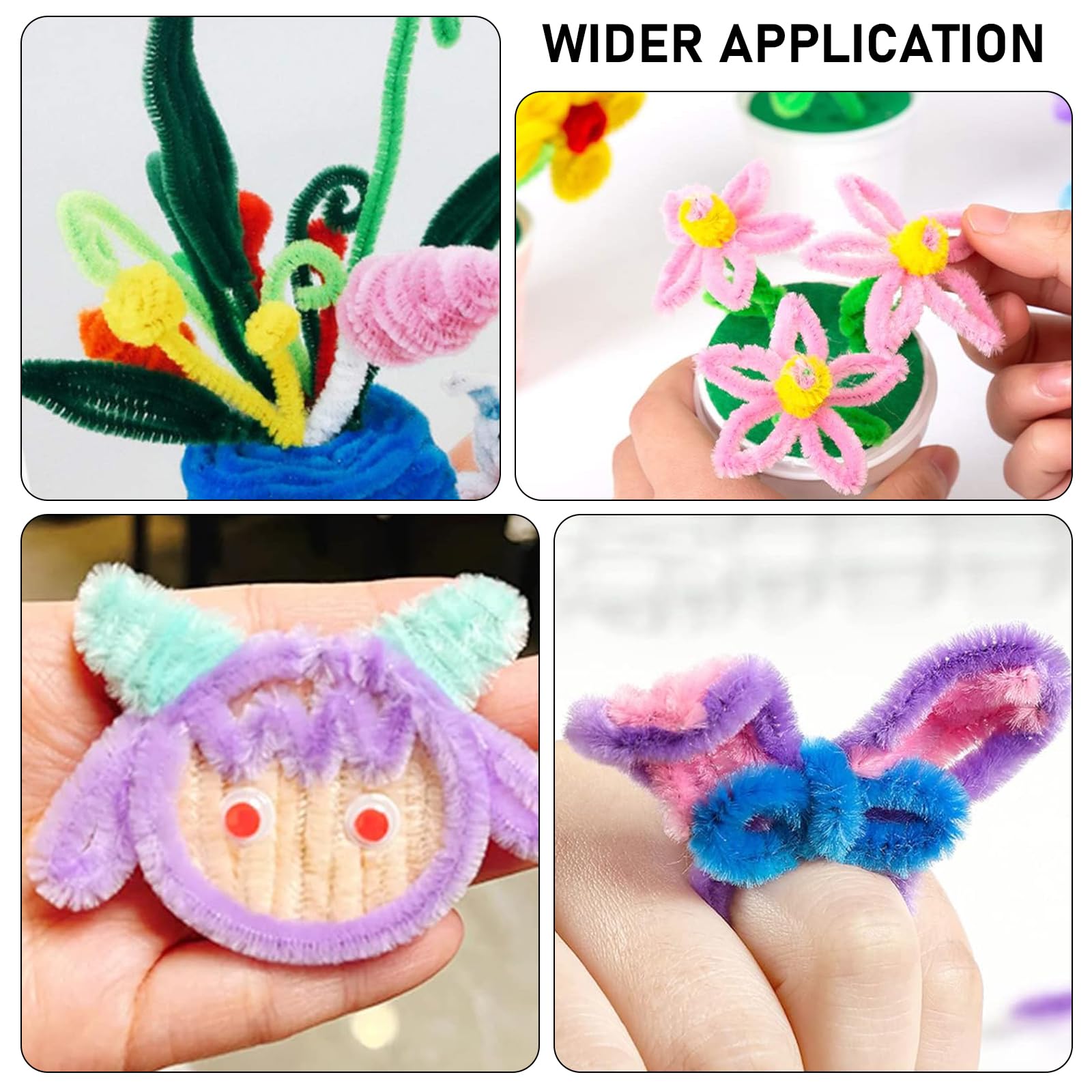 Scovolini Colorati Per Lavoretti - 500 Pezzi In Filo Di Ciniglia, Con Glitter, Per Creazioni Fai-da-te - Foto 6