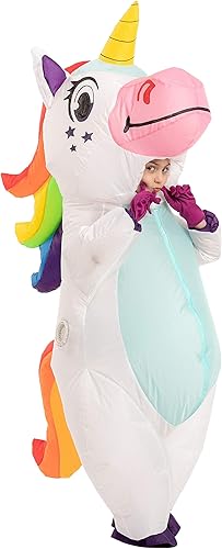 Miniatura 4 de Disfraz inflable unisex de cuerpo completo con diseño de unicornio para niños