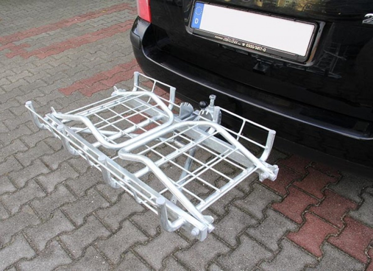 Plateforme sur attelage, Porte Bagages et Gibier, Porte Charge du véhicule doté de mécanisme basculant