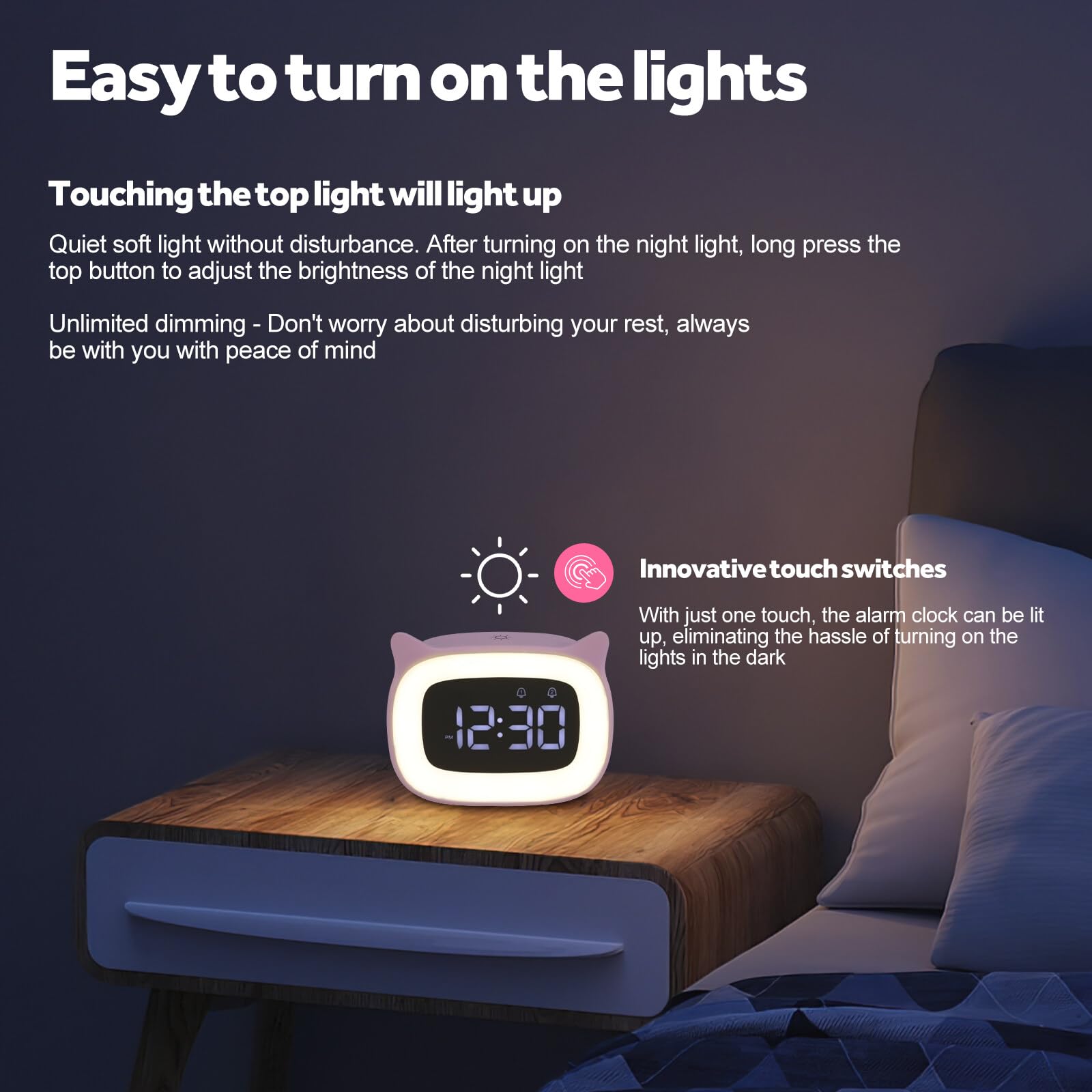 Kinberry Digital ChildrenS Alarm Clock With Night Light - Image 2