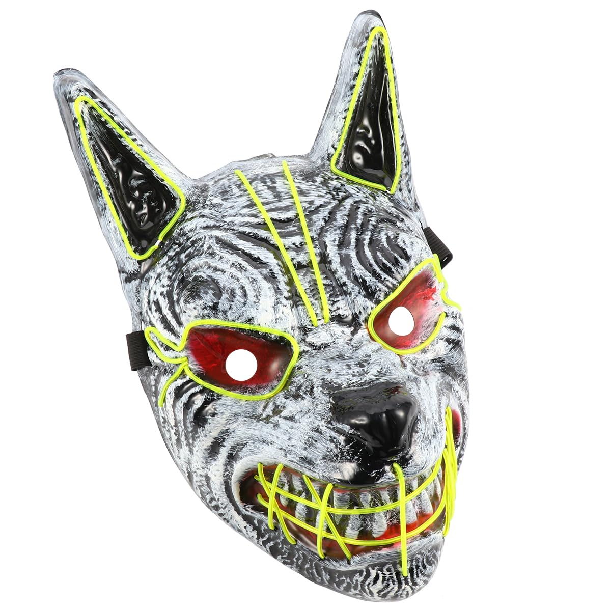 Abaodam Purge Mask LED Light Up Mask LED Halloween Scary for Carnival Cosplay Costume Scary Full for Men Women Light Up Party