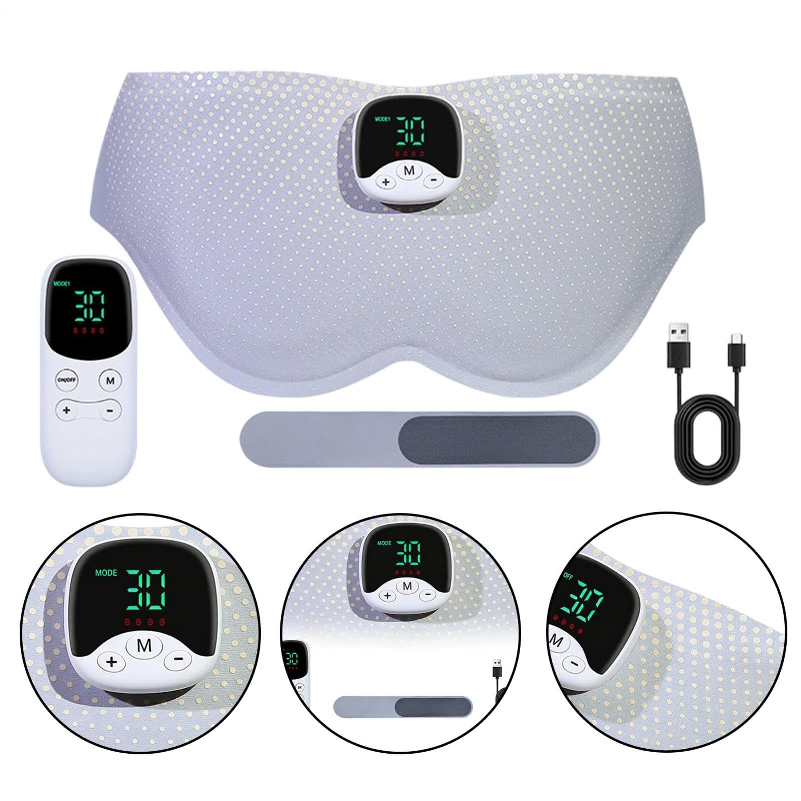 Generico Elettrostimulatore Glutei - Stimolatore Muscolare Elettronico | Trainer Glutei EMS | 10 modalità, 30 Livelli di Intensità, Telecomando Wireless, Ricaricabile, Scolpisce e Rassoda i Gluteis