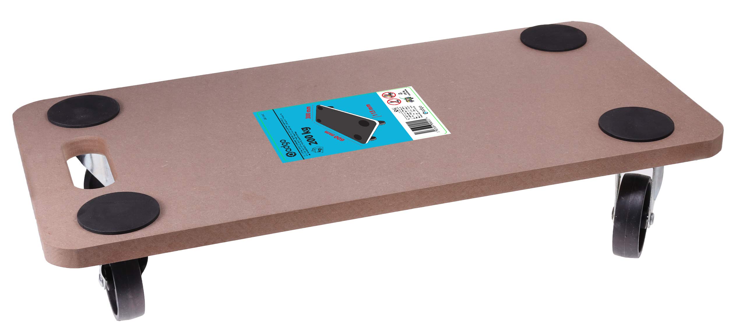 Plataforma De Transporte Rectangular ADGO - MDF, 575 X 300 X 115 Mm, Carga Hasta 200 Kg, ¡mueve Muebles Sin Esfuerzo!