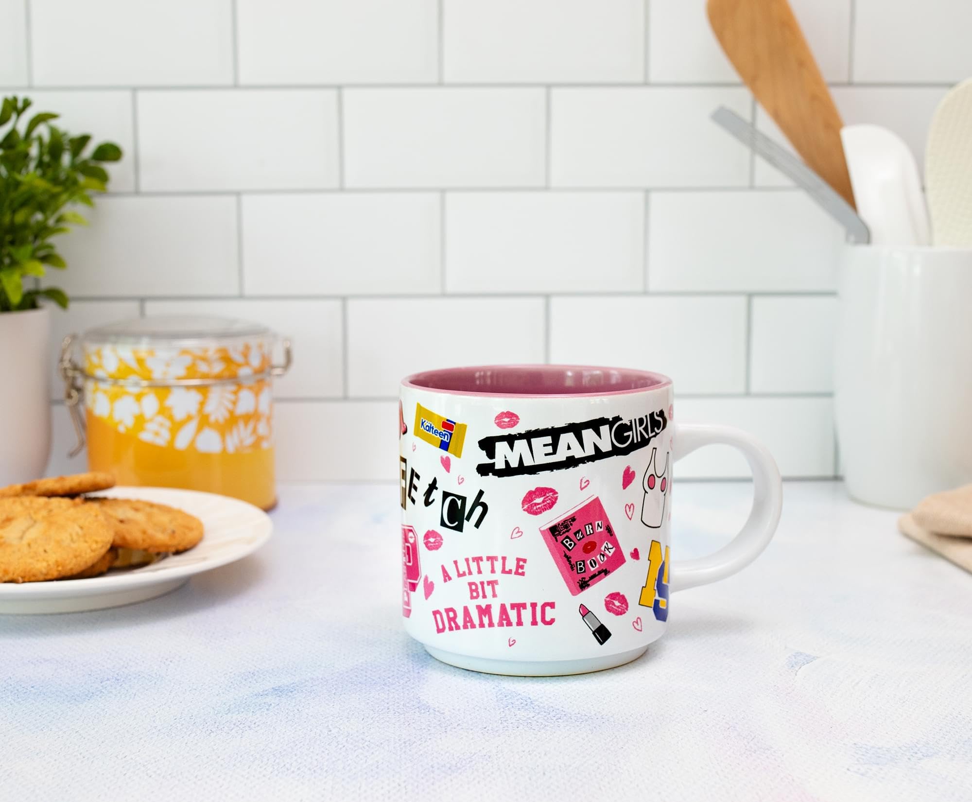 Mean Girls Icons - Taza de cerámica apilable individual | Taza de café para té, cacao, bebidas | Capacidad para 13 onzas