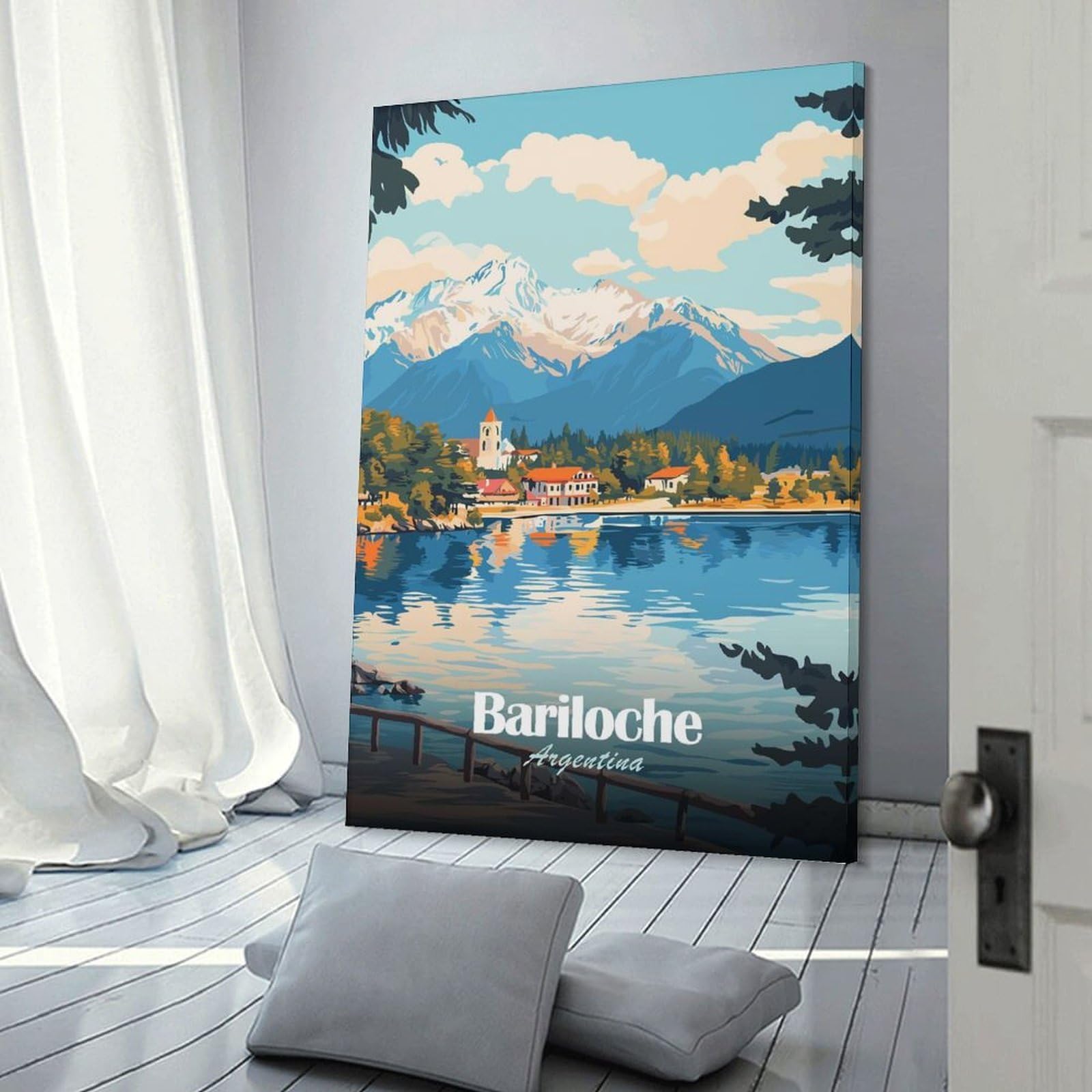 Junmoney Bariloche, Argentina(2) Room Decor Wall Art, 12x18inch(30x45cm), for Bedroom Walls, Guest Spaces Or Lounges, Stylish Decor for A Restful Room Update