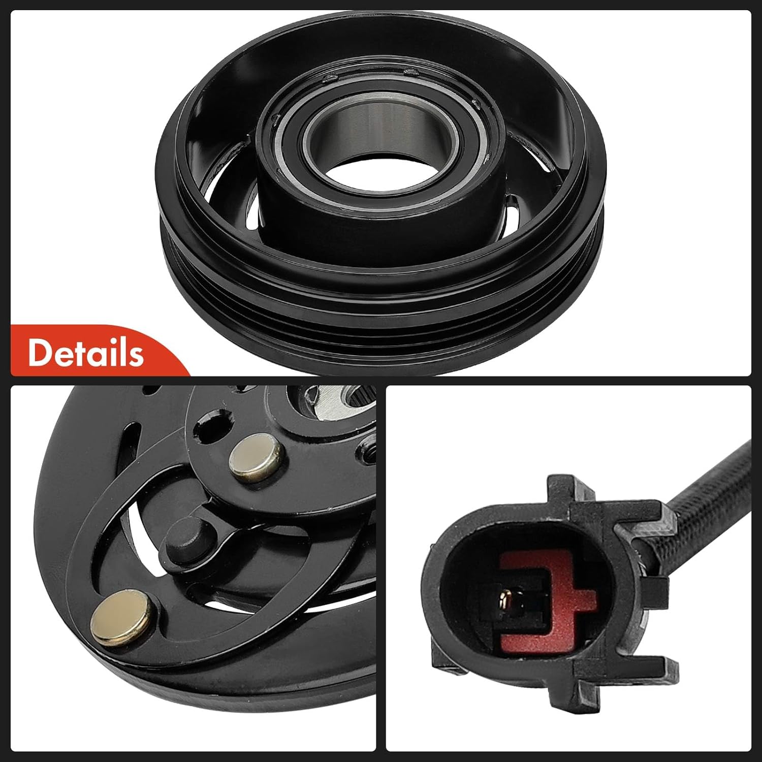 A-Premium Air Conditioner AC Compressor Clutch Kit Compatible with Volvo XC60 2015-2016, S60 2013-2016, S60 Cross Country 2016, XC70 2016, V60 2015-2016, V60 Cross Country 2015-2016, 2.5L