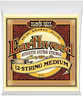 Encordoamento 011-052 p/ violão aço 12 cordas earthwood tensao media 8