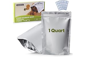 Store Your Food and Belongings with 60 1-Quart Smell-Proof Mylar Food Storage Bags