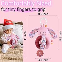 Vista 4 de Cochecito de bebé colgante de asiento de coche juguetes para bebés de 0 a 6 meses niña 0-2-3-4-5-7-8 6-12 meses de edad, regalos de San Valentín